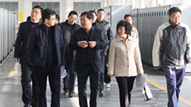 杨萍副市长莅临兰迪机器生产制造厂调研现场